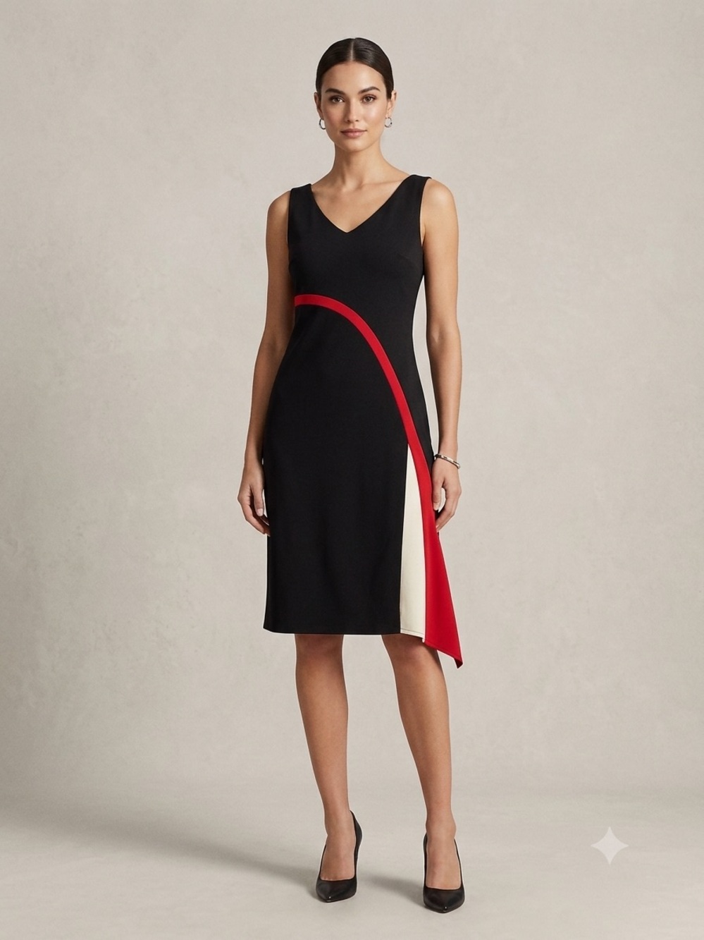 Giorgio Fiorlini Vinatge sleeveless midi asymmetrical dress
